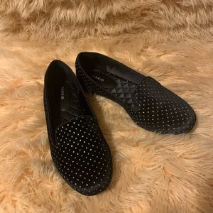 Tortid Velvet Studded Loafers